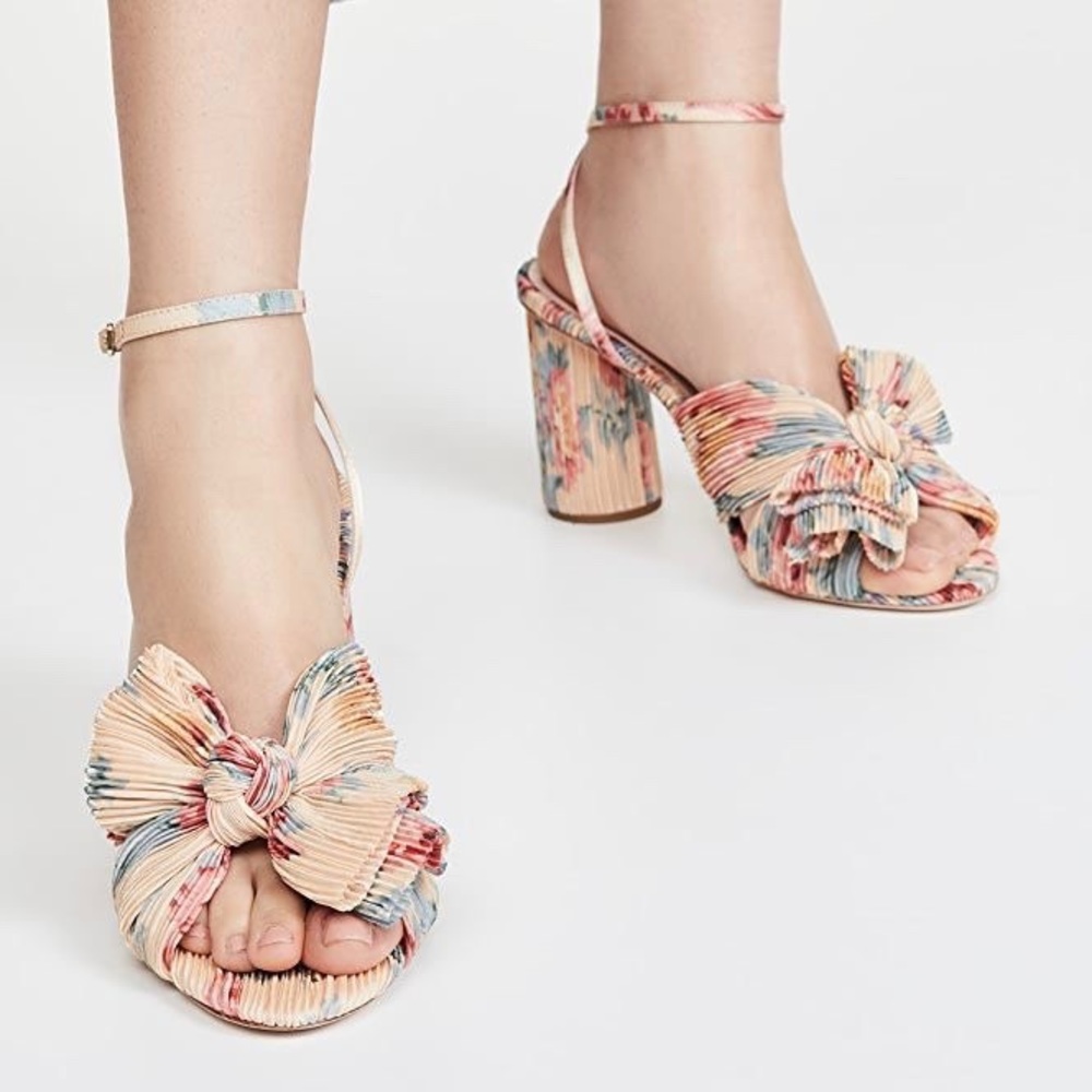 NIB Loeffler Randall Camellia Knot Heeled Sandal